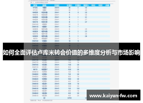 如何全面评估卢库米转会价值的多维度分析与市场影响